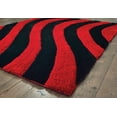 thumbnail image 3 of United Weavers of America Abstract Shag Contemporary Area Rugs, Black, 3 of 5