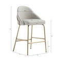thumbnail image 3 of Gracie Stone and Gold Leatherette Counter Stool  with Steel Legs, 3 of 10
