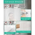 thumbnail image 4 of No Hook Shower Curtain with Snap in Liner, Christmas Silver Pine Needles Snowflake Wood Grain Hotel Shower Curtains for Bathroom, Washable Shower Curtain Liner Set with Mesh Top Window, 36"x78", 4 of 6