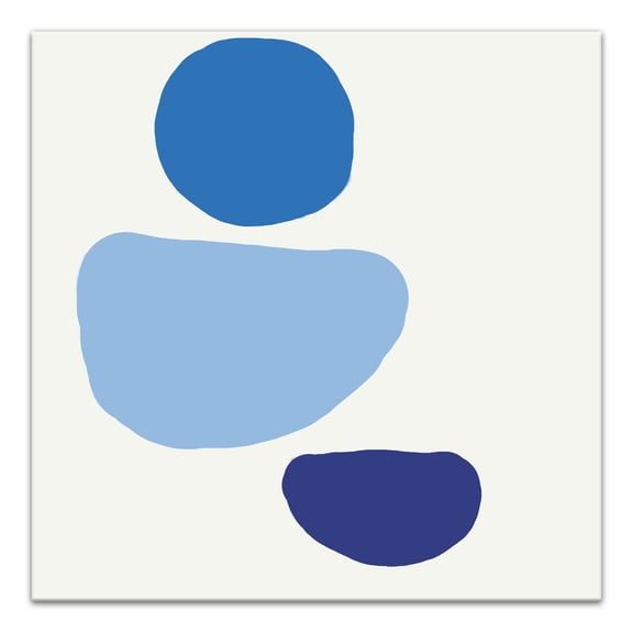 Creative Products Blue Abstract Shapes 7 24 x 24 Canvas Wall Art