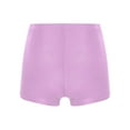 thumbnail image 3 of Sxiwei Kids Girls Solid Color Athletic Gymnastics Shorts Metallic Sparkle Active Tumbling Dance Bottoms Lavender 14, 3 of 4
