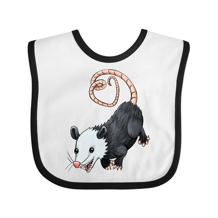 

Inktastic Cute Possum and Heart Tail Boys or Girls Baby Bib