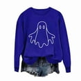 thumbnail image 2 of Drses‌‌ ‌‌‌‌‌‌‌‌Women's Halloween Ghost Print Sweatshirt - Spooky Season Pullover Long Sleeve Round Neck Casual Top, 2 of 4