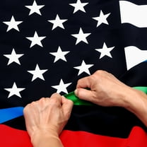 Anley Rip-Proof Double Sided 3-Ply Thin Blue Red and Green Line USA Flag 3x5 Foot - Honoring Police Officers Firefighter and Border Patrol Agents Flags