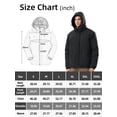thumbnail image 3 of CAMEL Mens Ski Jacket Fleece Trekking Winter Coat Snow Jacket Hooded Windbreaker Hiking Snowboarding Jackets Black M, 3 of 11