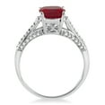 thumbnail image 2 of SZUL Women's 2.25 Carat Cushion Cut Ruby and Diamond Ring in 10K White Gold, 2 of 3