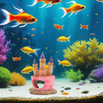thumbnail image 4 of Resin Castle Decoration Colorful Fish Decorations for Tank Funny Fish Shrimp Caves House Hideouts House Plants Supplies, 4 of 7