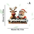 thumbnail image 2 of Pegatinas divertidas de pared de renos de Papá Noel - Decoración navideña impermeable para ventanas, puertas de cristal y fiesta navideña en casa, 2 of 5