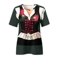 thumbnail image 3 of Charmgo Oktoberfest Shirt Women, Women Comfortable Printed Shirts Round Neck Short Sleeve Graphic Tees Tunic Tops Oktoberfest Outfits Women, Green Tops for Women Trendy XXXL, 3 of 4