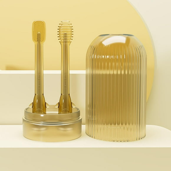 2 cepillos Limpiadores de lengua para bebés Yotijar tazas de limpieza dorado