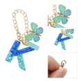 thumbnail image 4 of Ofertas Únicas 1 Pc Colgante de Taza de Agua Letra K con Borlas de Mariposa para Oficina Azul Verde Aleación Plástico, 4 of 5