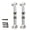 Silver, variant on Yajisi RC Steering Linkage Rod Front Rear Servo Linkage for HPI RS4 Sport 3 1/10 Upgrade AccessoriesBlue 113696B 1.9-2.3 in 48-58 mm Metal Set of 2