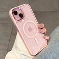 thumbnail image 4 of Funda magnética a prueba de golpes para iPhone, carcasa trasera dura de color rosa para iPhone 15, 14, 13, 12, 11 Pro Max, 15 Plus, 4 of 5