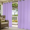 thumbnail image 5 of Outdoor Curtains for Patio Waterproof, Purple Windproof Pravicy Outside Porch Blackout Curtain, Modern Pure Lavender Purple Sun Blocking Grommets Curtains for Cabana Gazebo 2 Panels 54"x108", 5 of 9
