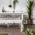 thumbnail image 5 of Vincent Solid Acacia Wood 4 Piece Chevron Dining Set in White Wash, 5 of 5