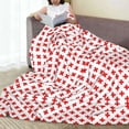 thumbnail image 6 of Bingfone Red Cross Print Flannel Fleece Blanket Throw Blanket for Bed,Sofa,Couch,Travel,Camping(50"x40" ), 6 of 8