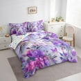 thumbnail image 3 of jejeloiu Retro Rustic Flower 7-Piece Twin Bedding Sets,Purple Hummingbird Bedding Comforter Set,Country Floral Sheet Sets For Girls Teens,Breathable Home Decor Reversible, 3 of 8
