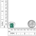 thumbnail image 6 of Gem Stone King 10K White Gold Green Malachite Engagement Ring for Women | 10.00 Cttw | Emerald Cut 14X10MM | Gemstone Birthstone | Size 6, 6 of 6