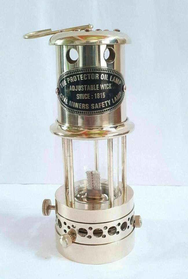 Vintage Antique Brass Miner Lamp Lantern Collectible Nautical Maritime Ship Lantern Oil lamp Boat Lighting