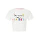 thumbnail image 2 of VISgogo Mujeres Casual Crop Tops, Camiseta de Manga Corta con Estampado de Letras de Dibujos Animados y Cuello Redondo, Blanco VISgogo  moda, 2 of 9