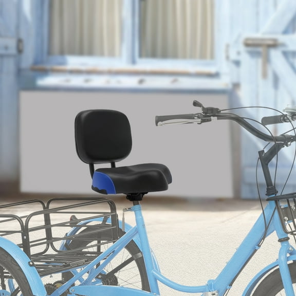 Ergonomic Tricycle/Electric Vehicle Cushion with Backrest, Armrests & Pedal, Comfortable PU Leather Seat for Safe and Relaxed Riding