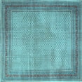 thumbnail image 1 of Ahgly Company Indoor Square Persian Light Blue Traditional Area Rugs, 4' Square, 1 of 4