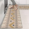 thumbnail image 2 of Kitchen Rugs Sets Of 2,Brown Geometric Triangle Diamond Pattern Anti Fatigue Kitchen Mat Rugs Non Slip Washable,Decorative Kitchen Floor Mats for Kitchen,Sink,Laundry,17"X47", 2 of 5