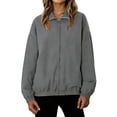thumbnail image 3 of QIUOMBBP Veste de Sport d'Été pour Femmes Manches Longues Protection Solaire avec Poches Chemises de Randonnée Légères Extensibles Gris m, 3 of 10