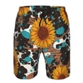 thumbnail image 3 of Balery Vintage Sunflowes Traje de Baño Estilo Hawaiano para Hombre, Shorts de Secado Rápido con Bolsillos-XX-Large, 3 of 6