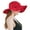 Wine, variant on Sun Visors Hats for Men Women Dress Hat Wide Leaf Flower Decor Bridal Shower Sun Cap Fashion Beach Golf Hat
