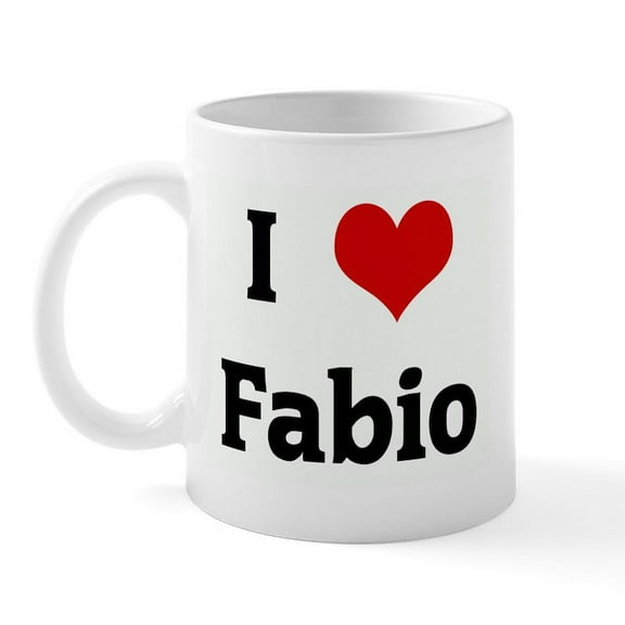 CafePress - I Love Fabio Mug - 11 oz Ceramic Mug - Novelty Coffee Tea Cup