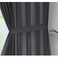 thumbnail image 2 of DecoSource - 2 Extra Wide Grommet Semi-Sheer Curtain Panels - Total Size 216 Inch Wide 108 Inch Each Panel - 108 Inch Long - Natural Light Flow 2 Panels - 108" W x 108" L - Each Panel, Charcoal, 2 of 3