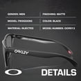 thumbnail image 2 of Oakley OO9013 Frogskins Square Shaped Polarized Sunglasses for Men - Includes Official Eyewear Kit - Matte Black Frame with Prizm Black Lens, 2 of 7