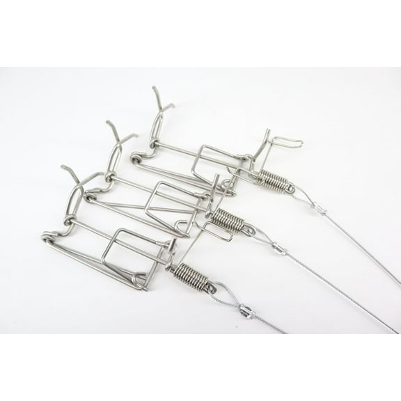 Worlds Best Gopher Trap, New, Stainless Steel, (3 Pack) USA Made! Weatherproof-Reusable, Below Ground, Pocket Gopher Kill Trap,