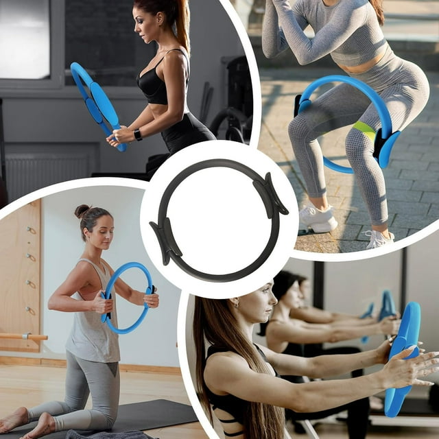 Flexible Ring Fitness 14" Yoga Rings With Padded Handles For Toning Arms Thighs/Legs & Core,Home Exercise Sports