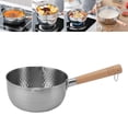thumbnail image 1 of Multipurpose Sauce Pan, 2.5 Quart Stainless Steel Milk Pot with Glass Lid, Ergonomic Handle, Easy Pour for Home Restaurant, Induction Cooker Compatible, 1 of 7