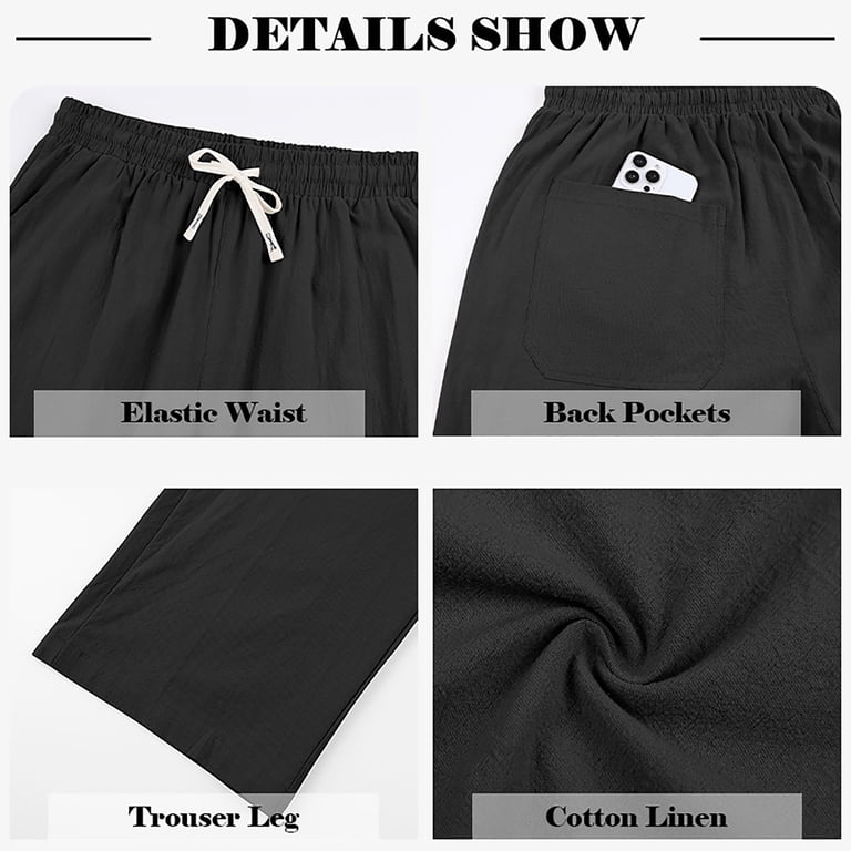 Zpzdpjkx Mens Casual Trousers Elastic Waist Drawstring Breathable