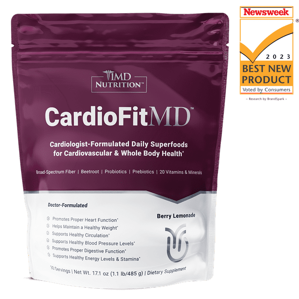 1MD Nutrition CardioFitMD for Cardiovascular & WholeBody Health with Beetroot Powder & Fiber
