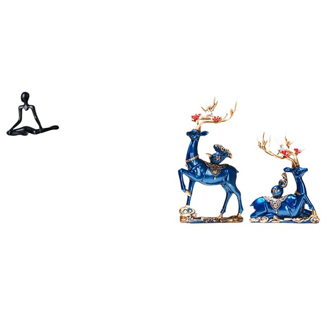 Escultura De Reno Con Un Pensador Abstracto Creativo, Estatua De Resina única, Figura Decorativa, Adorno De Arte Animal Para La Entrada, Dormitorio, Regalo De Inauguración De La Casa, Figura