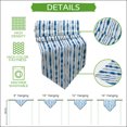 thumbnail image 5 of Blue Stripes Table Runner Linen Burlap Table Runner 48 Inches Long Farmhouse Striped Modern Abstract Art Dresser Scarves for Kitchen Island Coffee Dining Room Party Wedding Holiday Decoration 13"x48", 5 of 8