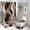 style, variant on Stereo Abstract Line Gradient Shower Curtain Sets Non-Slip Rugs Bath Mat Toilet Cover U Shaped Mat 4 Pcs
