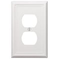 thumbnail image 1 of 1 Gang Duplex Chelsea Steel Wallplate - White, 1 of 1