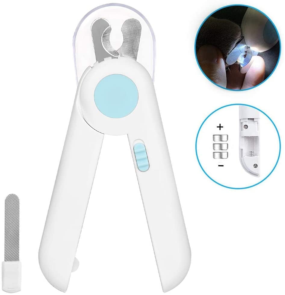 Lukovee Dog Nail Clippers with Nail File & LED Light, Prevent