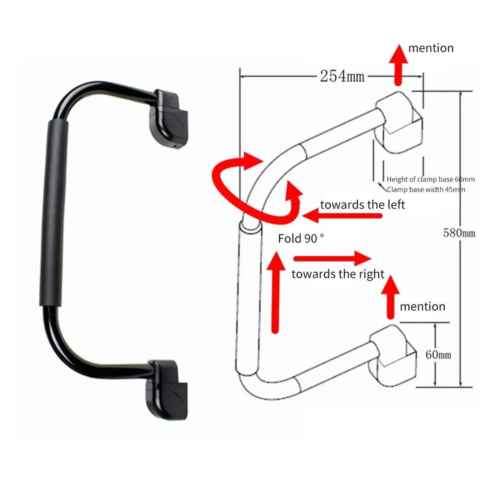 RV Door Handle,Firm Modification Accessories Stairs Sojourner Car Car Door Handle Auxiliary Handrail Yacht Grab Rails RV Handrail ,Simple to Install