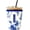 Blue and White Porcelain, variant on Reusable Insulated Neoprene Iced Coffee Sleeves for Iced Coffee Cups, Coffee Coolies sleeves for Iced & Hot Drinks Blue and White Porcelain,S(16-18oz)