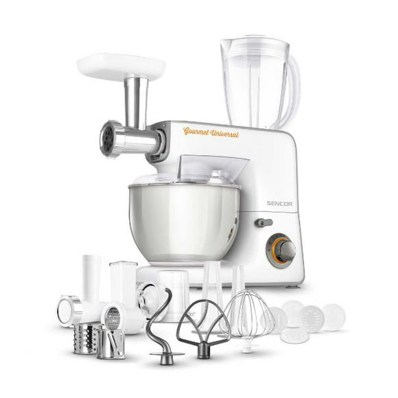 Sencor STM3700WH 10 Speed Stand Mixer with 10 Specialized Attachments, White