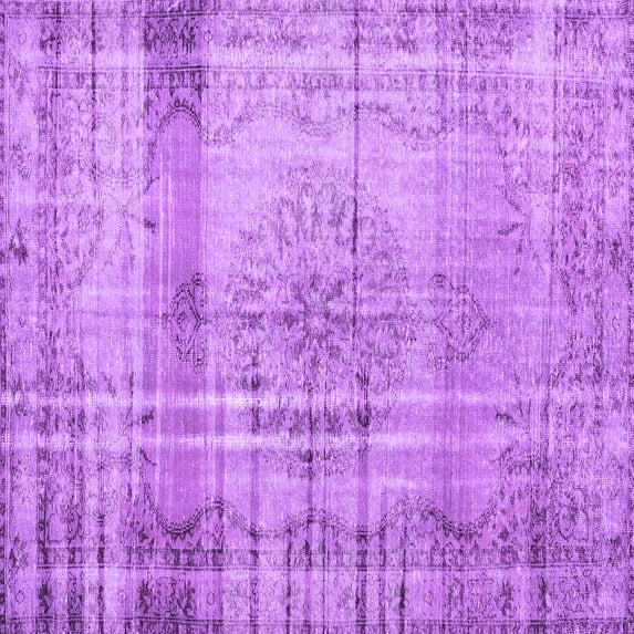 Ahgly Company Indoor Square Persian Purple Traditional Area Rugs, 6' Square