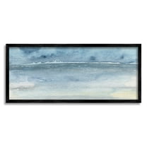 Stupell Abstract Sea Waves Tide Landscape Painting Black Framed Art Print Wall Art