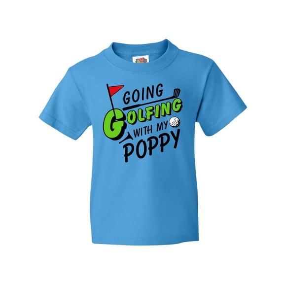 Inktastic Going Golfing with my Poppy- kids golf Youth T-Shirt