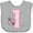AC-Heather Grey, variant on Pink Ladybug 1st Birthday Girls Baby Bib